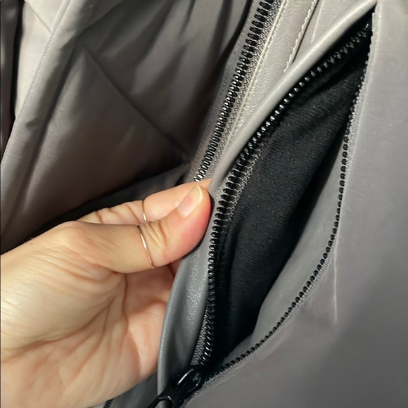 RUDSAK Women's Gray Leather and fur lined Parka coat - Picture 14 of 17